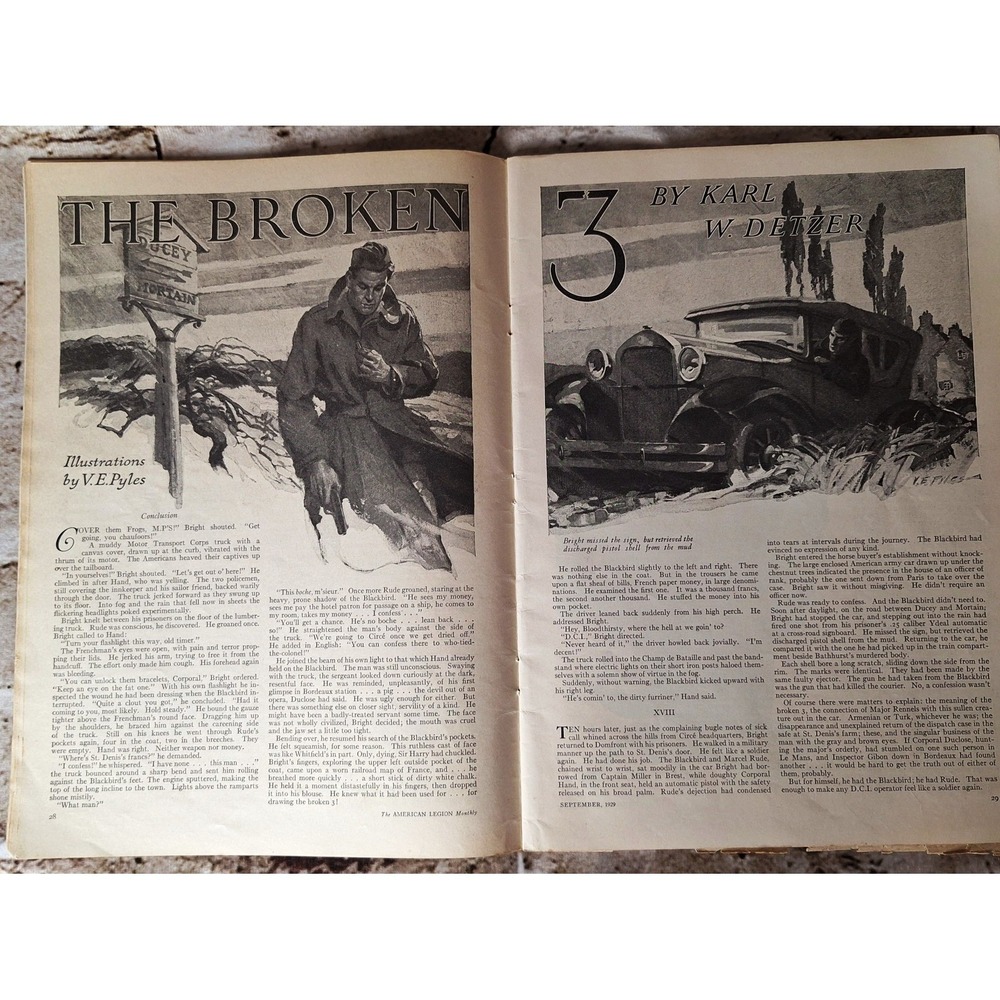 Historical Antique "The American Legion Monthly" September 1929 It's a Great War - Picture 16 of 16